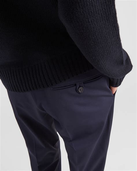 Navy Techno Stretch Pants 